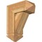 Ekena Millwork Traditional Arts and Crafts Rough Sawn Bracket w/ Offset Brace, Western Red Cedar, 8"W x 18"D x 22"H BKT0806X18X22TRA03RWR - alternate 1